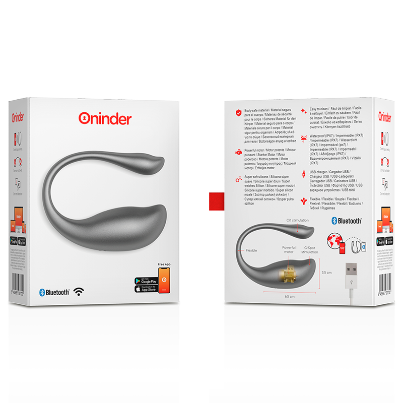 ONINDER - UOVO VIBRANTE NAIROBI NERO - APP GRATUITA – Vibratori con APP – foto 6