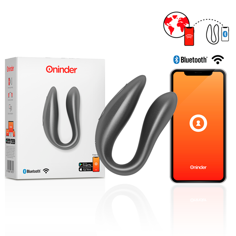 ONINDER - STIMOLATORE DEL PUNTO G E DEL CLITORALE LISBOA NERO - APP GRATUITA – Vibratori con APP