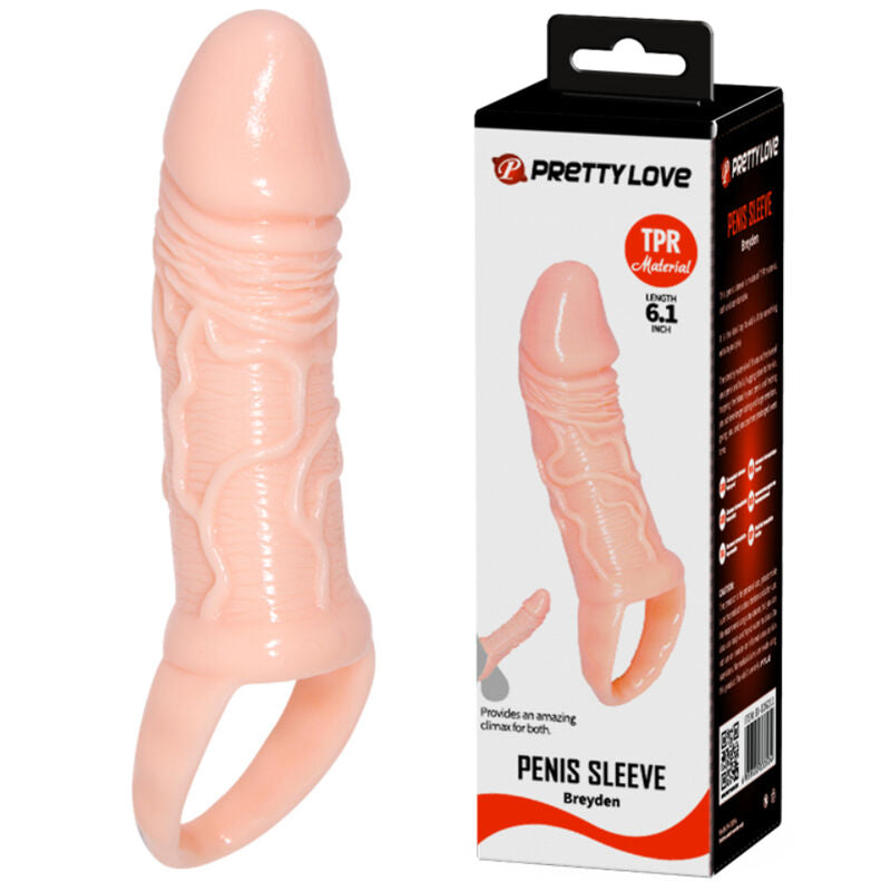 PRETTY LOVE - GUAINA NATURALE PER PENE ABBASBAILEA LOVE BREYDEN – Copri pene con estensione – foto 2