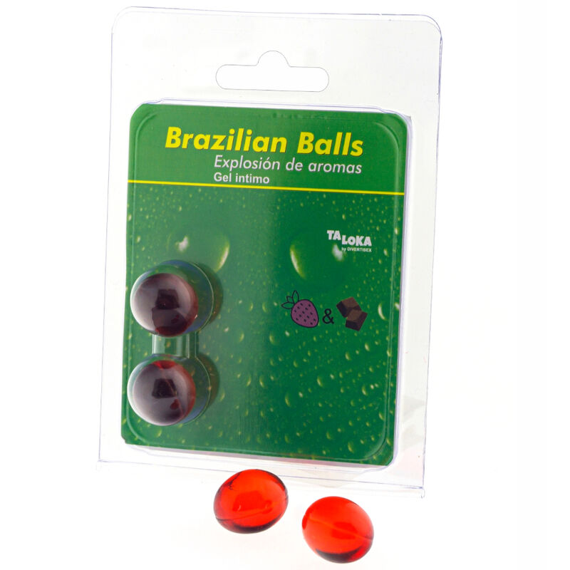 TALOKA - 2 SFERE BRASILIANE GEL INTIMO FRAGOLA E CIOCCOLATO – Palle brasiliane – foto 2