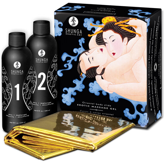 SHUNGA - GEL DA MASSAGGIO EROTICO CORPO A CORPO ORIENTALE AI FRUTTA ESOTICI – Kit per massaggi