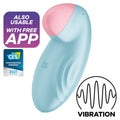 SATISFYER - VIBRATORE DA LAY-ON TROPICAL TIP BLU – Vibratori clitoridei da posare