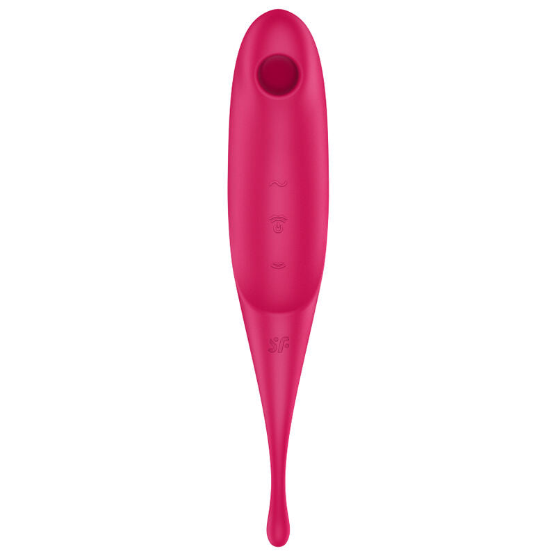 SATISFYER - STIMOLATORE E VIBRATORE TWIRLING PRO AIR PULSE ROSSO – Stimolatore dell'aria nessuna vibrazione – foto 2