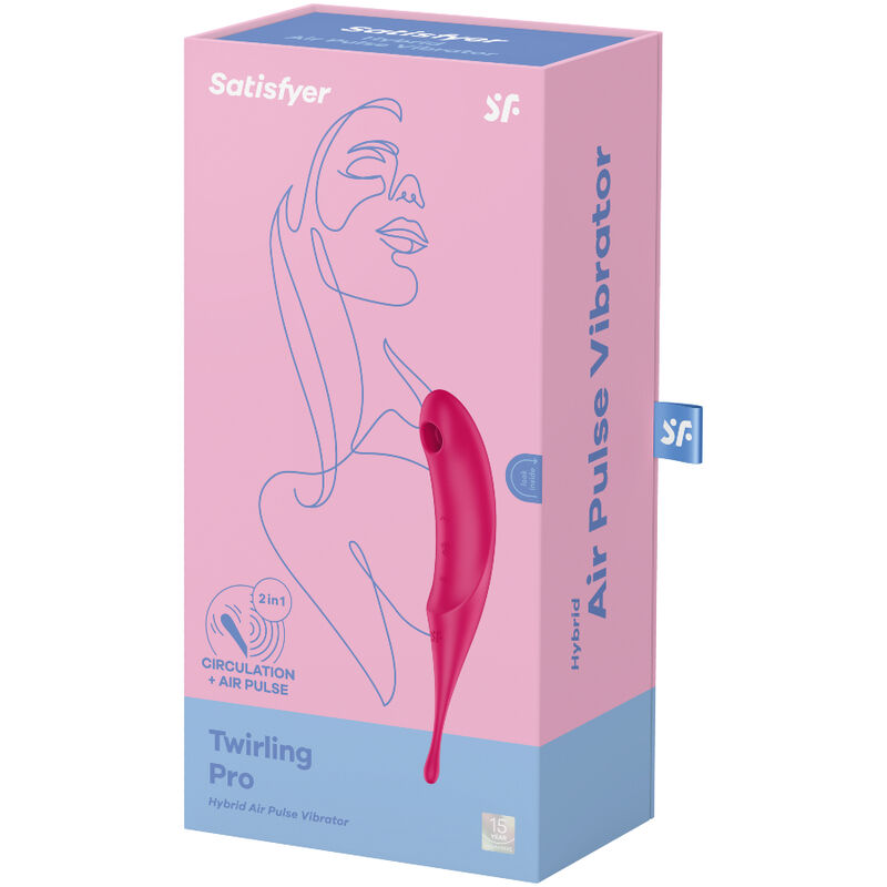 SATISFYER - STIMOLATORE E VIBRATORE TWIRLING PRO AIR PULSE ROSSO – Stimolatore dell'aria nessuna vibrazione – foto 4