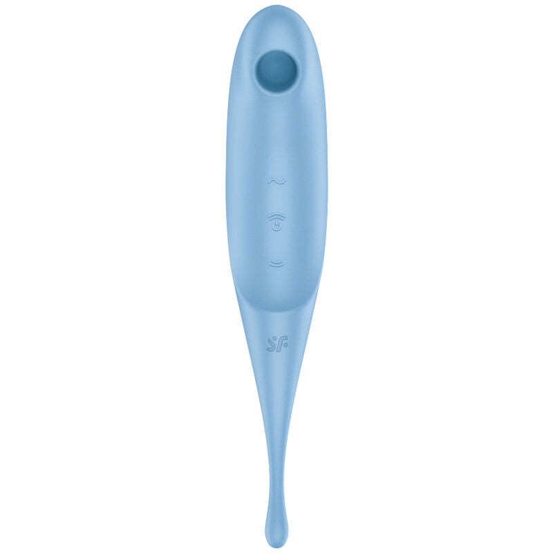 SATISFYER - STIMOLATORE E VIBRATORE TWIRLING PRO AIR PULSE BLU – Stimolatore dell'aria nessuna vibrazione – foto 2