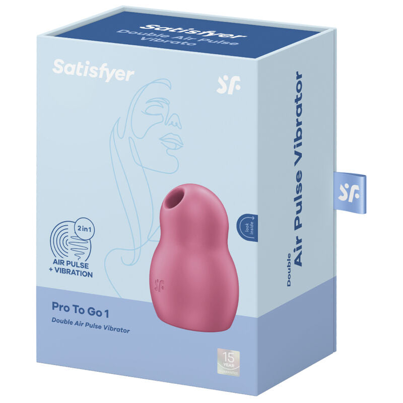 SATISFYER - PRO TO GO 1 DOPPIO STIMOLATORE E VIBRATORE ROSSO – Stimolatore dell'aria nessuna vibrazione – foto 4
