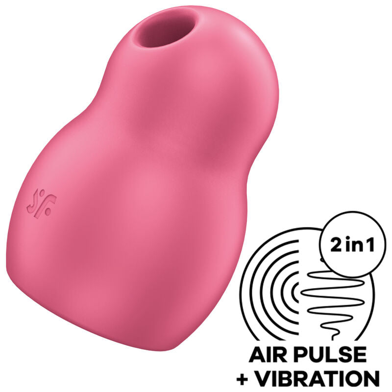 SATISFYER - PRO TO GO 1 DOPPIO STIMOLATORE E VIBRATORE ROSSO – Stimolatore dell'aria nessuna vibrazione – foto 2