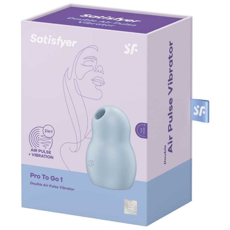 SATISFYER - PRO TO GO 1 DOPPIO STIMOLATORE E VIBRATORE BLU – Stimolatore dell'aria nessuna vibrazione – foto 4