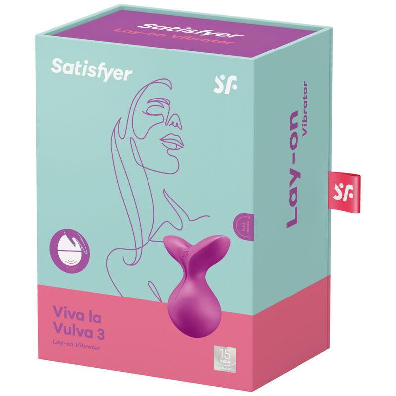SATISFYER - VIBRATORE VIVA LA VULVA 3 LAY-ON VIOLA – Massaggiatrici – foto 4