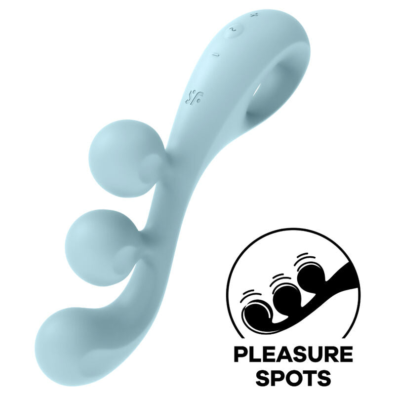 SATISFYER - MULTI VIBRATORE TRI BALL 2 BLU – Vibratori di coniglio