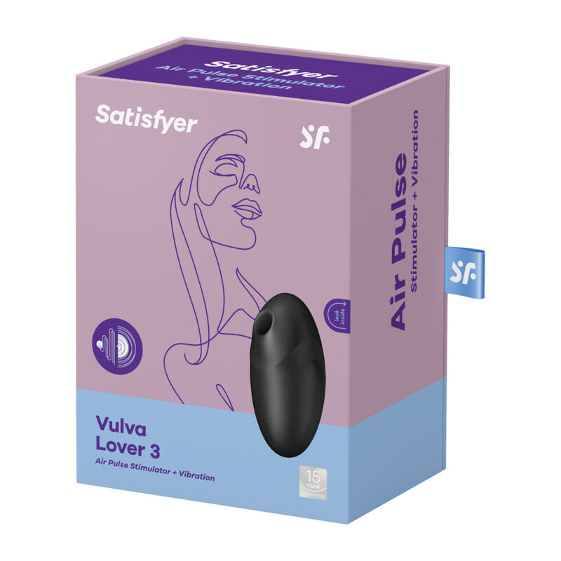 SATISFYER - STIMOLATORE E VIBRATORE VULVA LOVER 3 NERO – Stimolatore dell'aria nessuna vibrazione – foto 4
