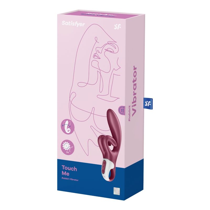 SATISFYER - VIBRAZIONE TOUCH ME RABBIT ROSSO – Vibratori di coniglio – foto 5