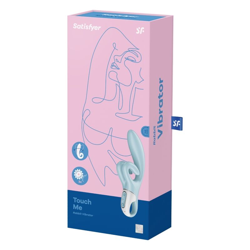 SATISFYER - VIBRAZIONE TOUCH ME RABBIT BLU – Vibratori di coniglio – foto 5