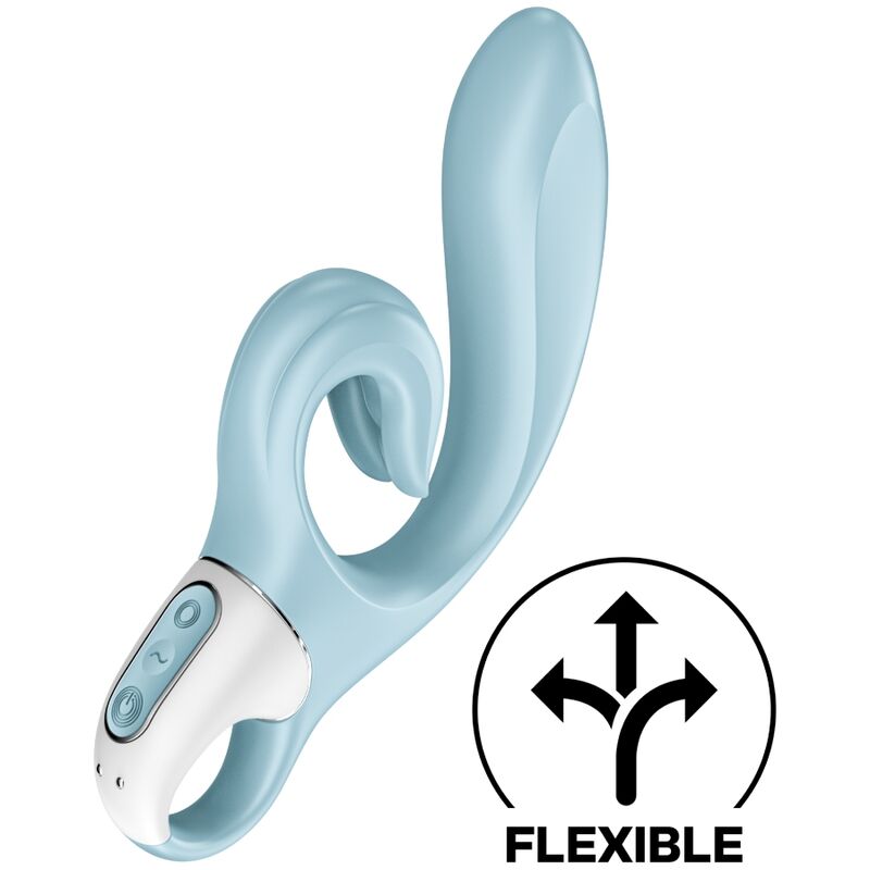 SATISFYER - LOVE ME RABBIT VIBRAZIONE BLU – Vibratori di coniglio – foto 2