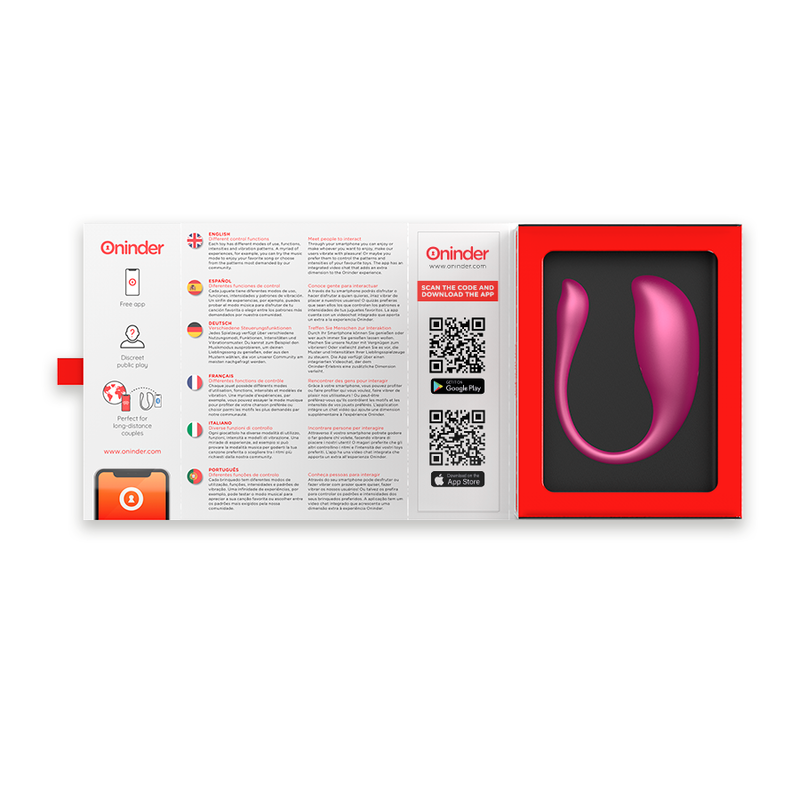 ONINDER - UOVO VIBRANTE NAIROBI ROSA - APP GRATUITA – Vibratori con APP – foto 5
