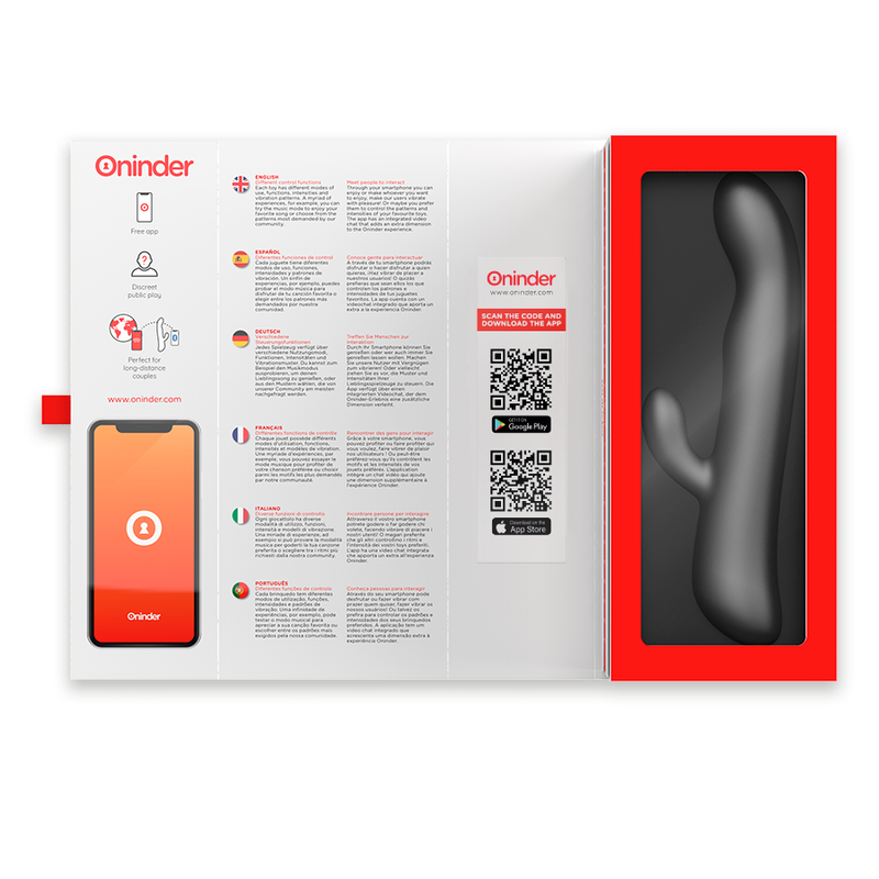 ONINDER - VIBRAZIONE E ROTAZIONE OSLO NERO - APP GRATUITA – Vibratori con APP – foto 6