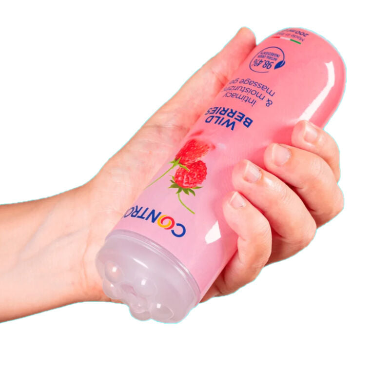 CONTROL - GEL DA MASSAGGIO 3 IN 1 FRUTTI DI BOSCO 200 ML – Oli Aromatizzati – foto 3