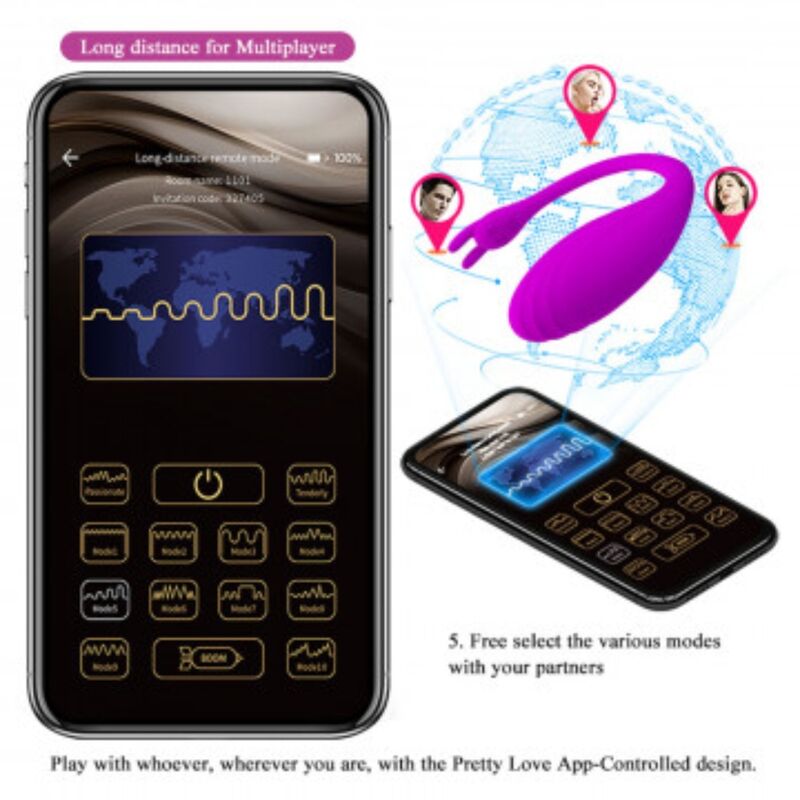 PRETTY LOVE - APP GRATUITA MASSAGGIATORE CATALINA LILLA – Vibratori con APP – foto 5