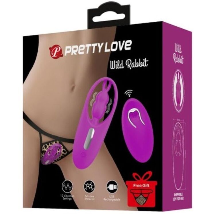 PRETTY LOVE - STIMOLATORE PER MUTANDINE CON TELECOMANDO WILD RABBIT LILLA – Telecomando – foto 2