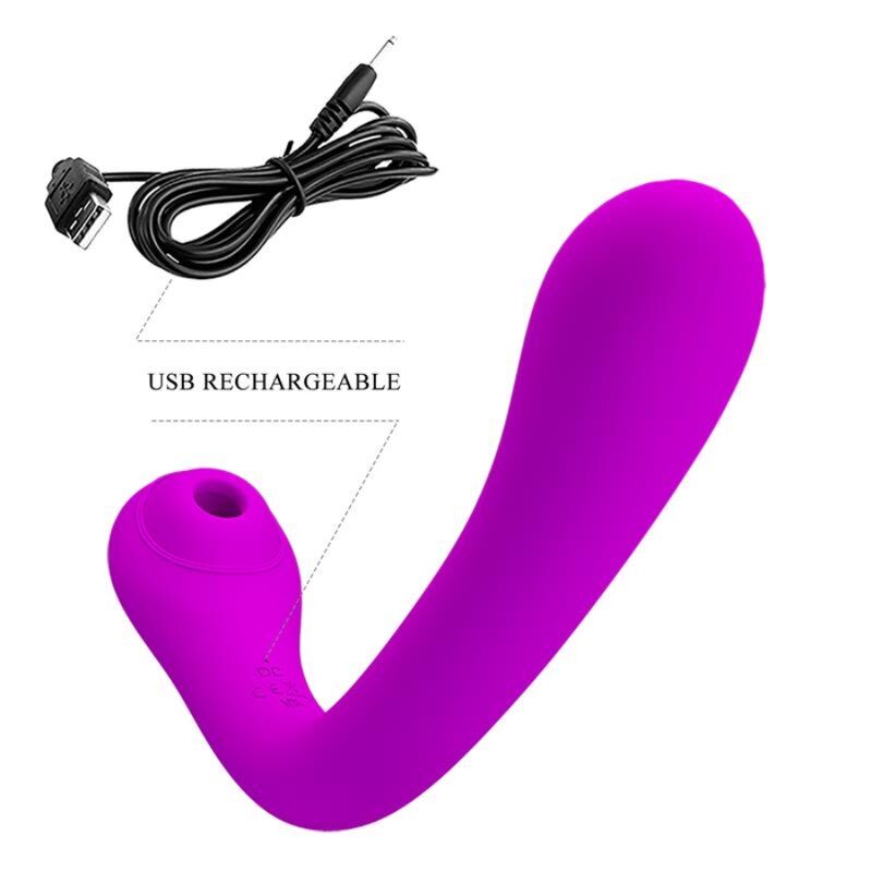 PRETTY LOVE - VIBRATORE E SUCCHIACLI ALEX LILAC – Stimolatore d'aria con vibrazione – foto 5