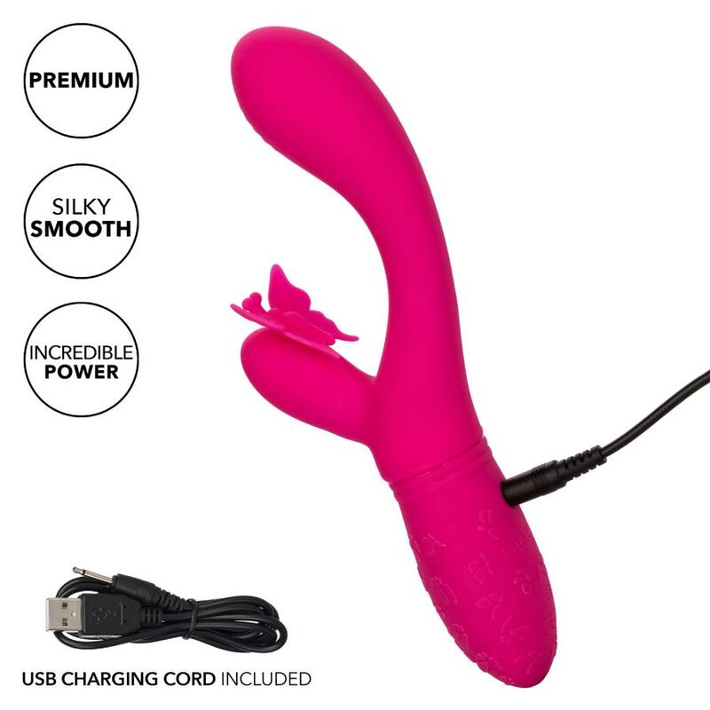 CALEXOTICS - BUTTERFLY KISS FLUTTER ROSA – Vibratori di coniglio – foto 4