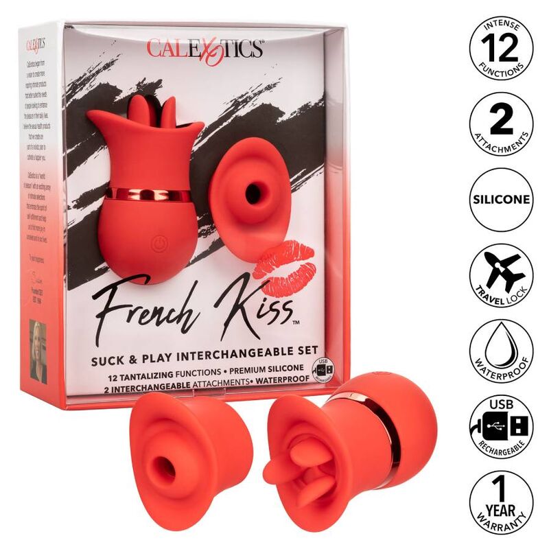 CALEXOTICS - SET FRENCH KISS SUCCHIA E GIOCA – Vibratori clitoridei da posare – foto 2