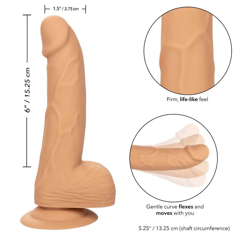 CALEXOTICS - BORCHIE IN SILICONE 15.24 CM PELLE – Falli senza vibrazioni – foto 3