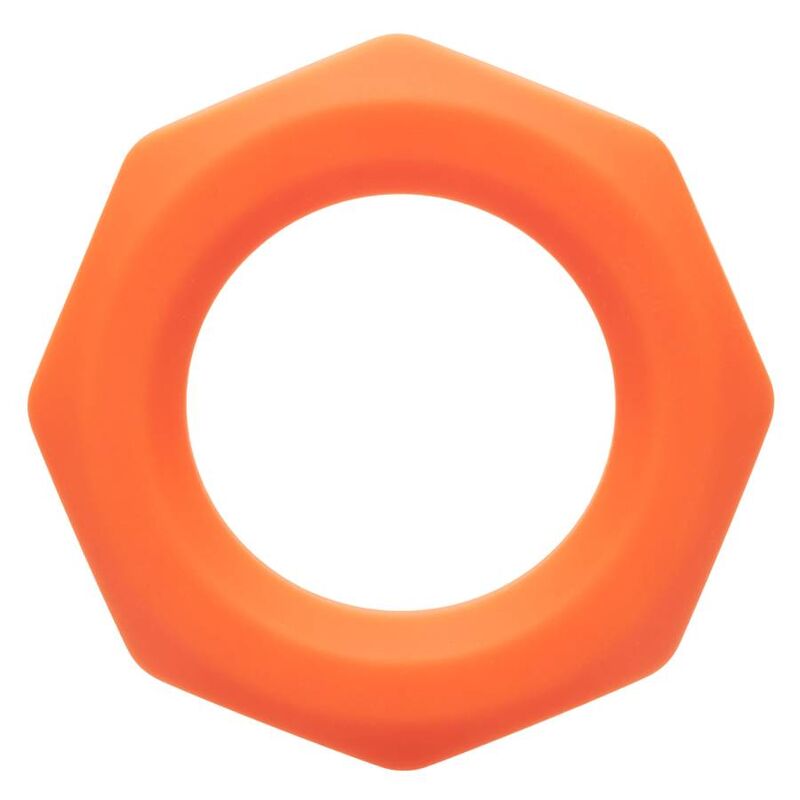 CALEXOTICS - ANELLO ALPHA SEXAGON ARANCIONE – Cockring senza vibrazione – foto 6