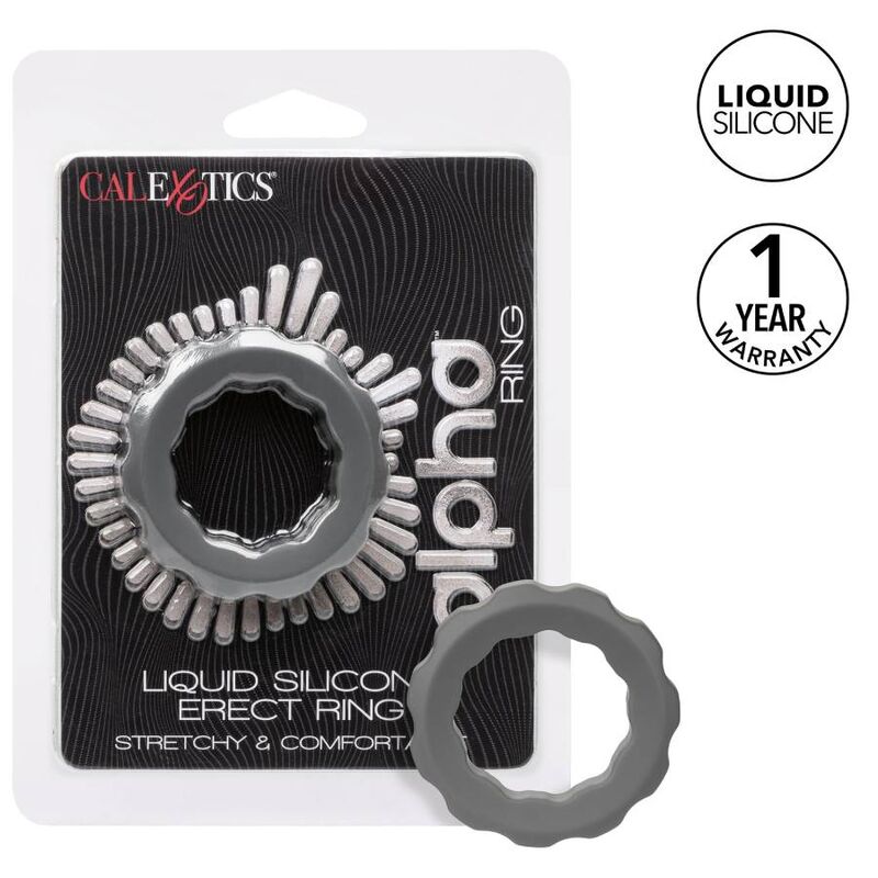 CALEXOTICS - ALFA ANELLO ERETTO GRIGIO – Cockring senza vibrazione – foto 2