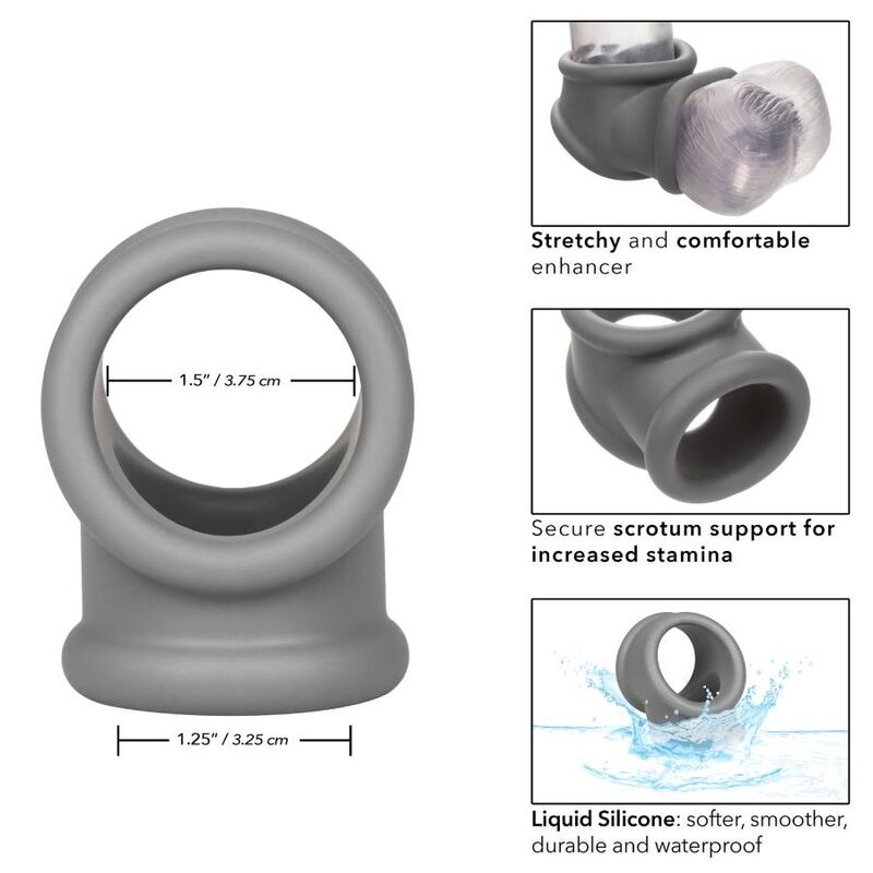 CALEXOTICS - ANELLO ALPHA PRECISION GRIGIO – Cockring senza vibrazione – foto 3