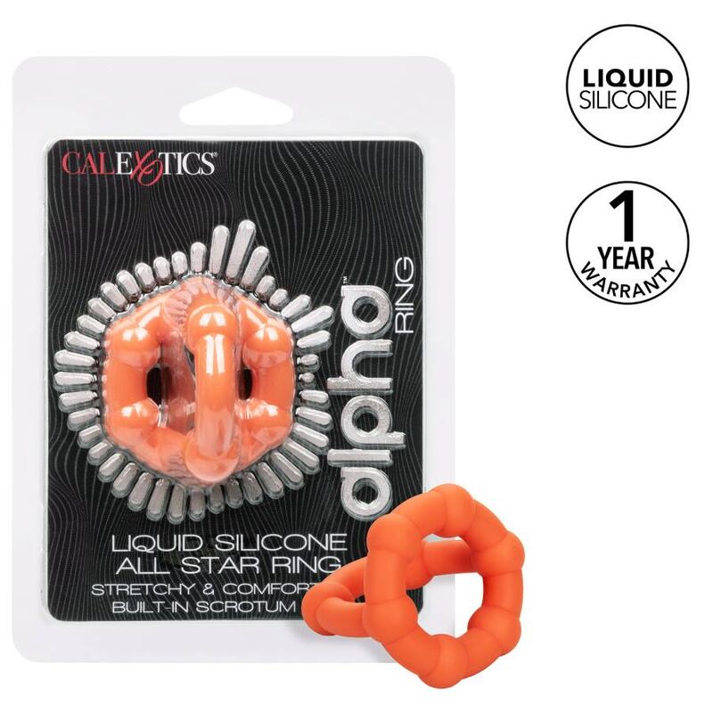 CALEXOTICS - ALPHA ALL STAR ANELLO ARANCIONE – Cockring senza vibrazione – foto 2