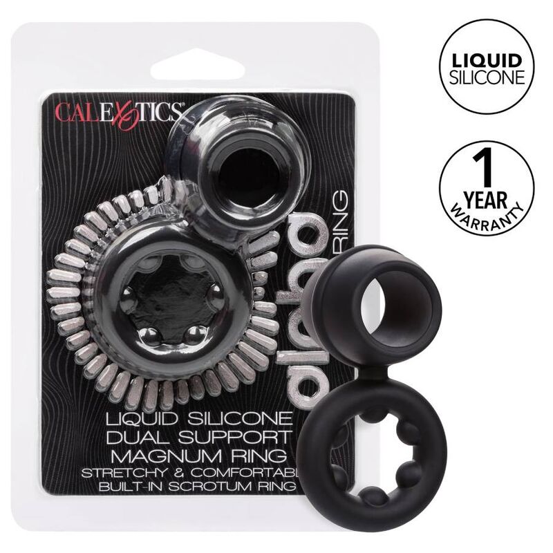 CALEXOTICS - ANELLO ALPHA DUAL MAGNUM NERO – Cockring senza vibrazione – foto 2
