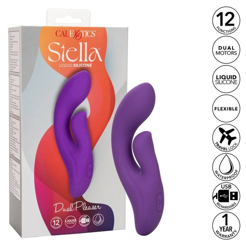 CALEXOTICS - STELLA DUAL PLEASER VIOLA – Vibratori di coniglio – foto 2
