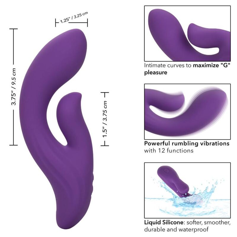 CALEXOTICS - STELLA DUAL PLEASER VIOLA – Vibratori di coniglio – foto 3