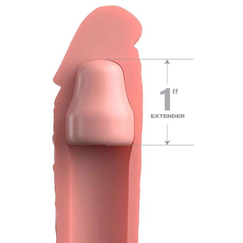 FANTASY X- TENSIONS - PIPEDREAMS MANICA 17,78 CM + 2,54 CM PLUG SKIN – Copri pene con estensione – foto 3