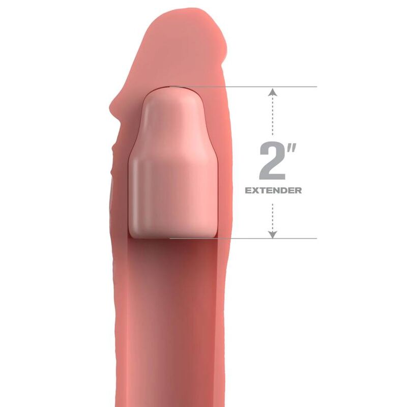 FANTASY X- TENSIONS - PIPEDREAMS SLEEVE 20,32 CM + 5,00 CM POLLICE PLUG SKIN – Copri pene con estensione – foto 3
