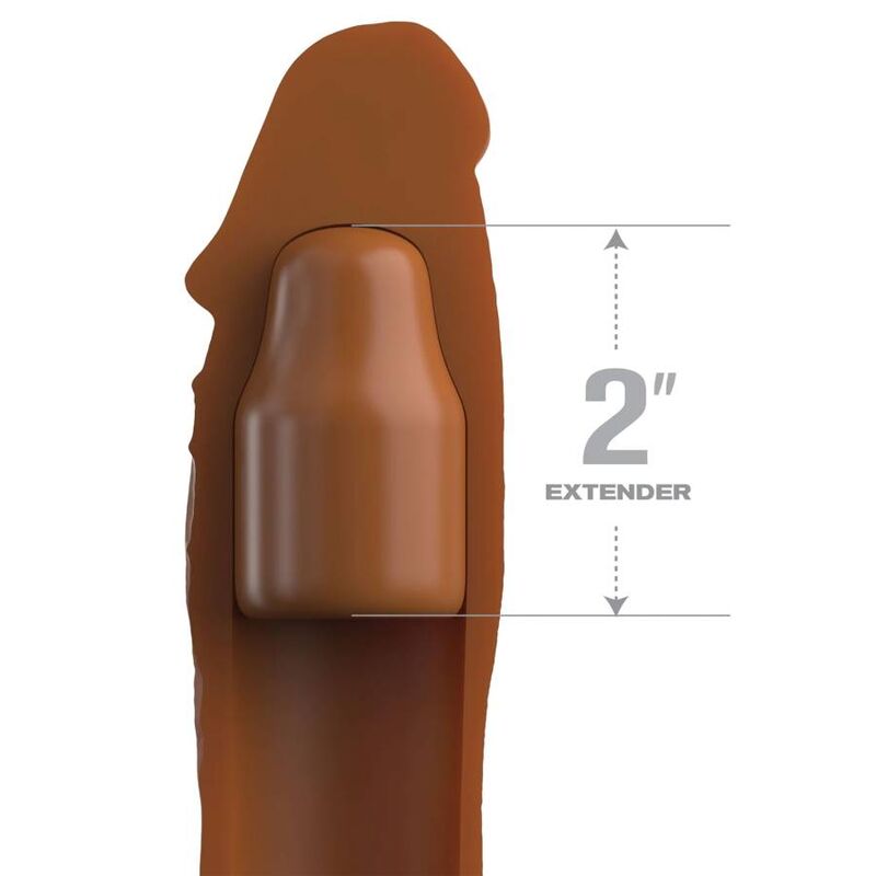 FANTASY X- TENSIONS - PIPEDREAMS MANICOTTO 20,32 CM + 5,00 CM POLLICE TAPPO CARAMELLO – Copri pene con estensione – foto 3
