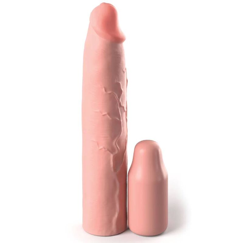 FANTASY X- TENSIONS - PIPEDREAMS MANICOTTO 22,86 CM + 7,62 CM PELLE DI SPINA – Copri pene con estensione – foto 2