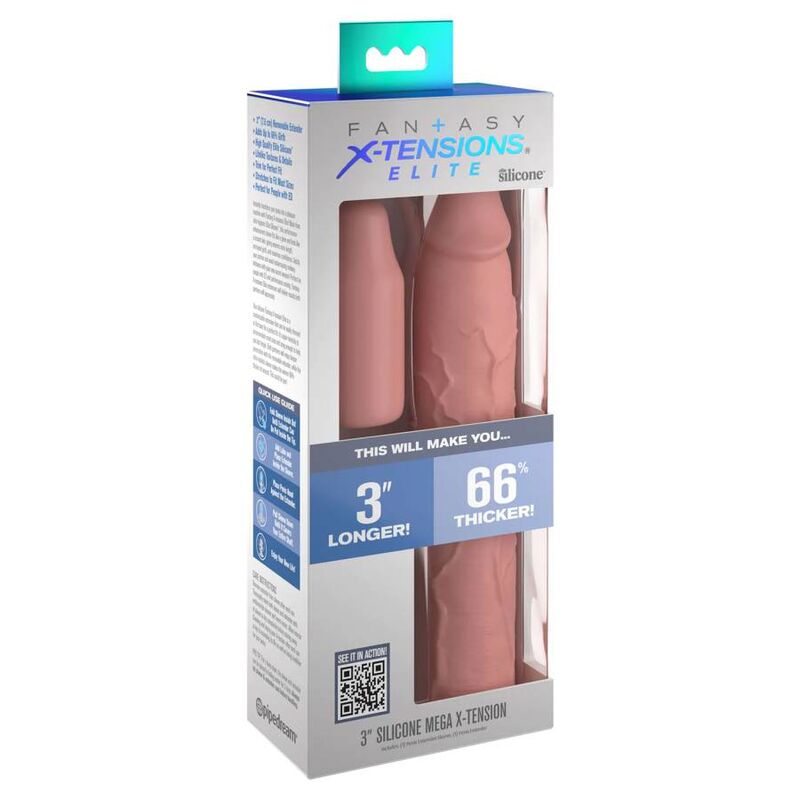 FANTASY X- TENSIONS - PIPEDREAMS MANICOTTO 22,86 CM + 7,62 CM PELLE DI SPINA – Copri pene con estensione