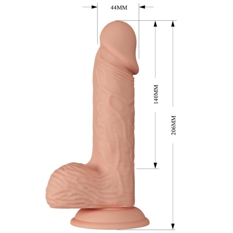 BAILE - BELLISSIMO INCONTRO CATOBLEPAS DILDO REALISTICO FLESSIBILE 20.6 CM NATURALE – Falli senza vibrazioni – foto 6