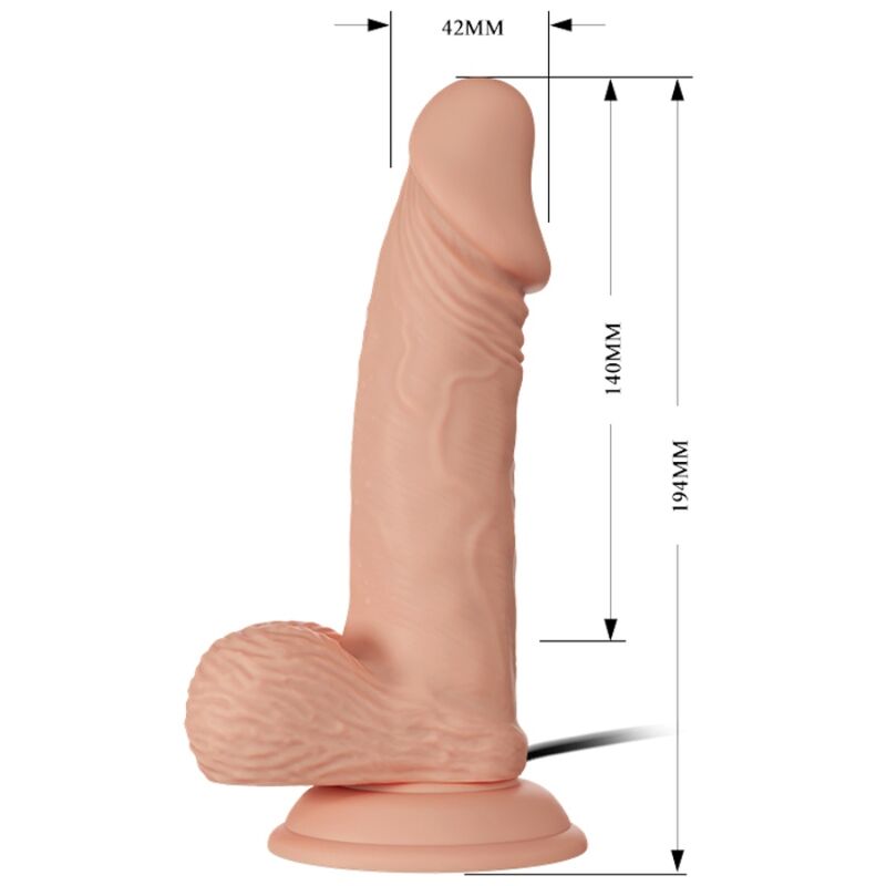 BAILE - BELLISSIMO INCONTRO ZEBULON VIBRAZIONE 19.4 CM NATURALE – Vibratori realistici – foto 5
