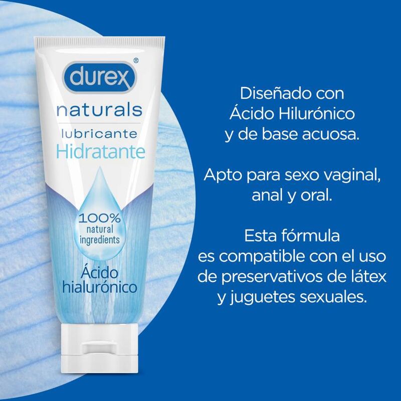DUREX - LUBRIFICANTE IDRATANTE NATURALS 100 ML – A base d'acqua – foto 2