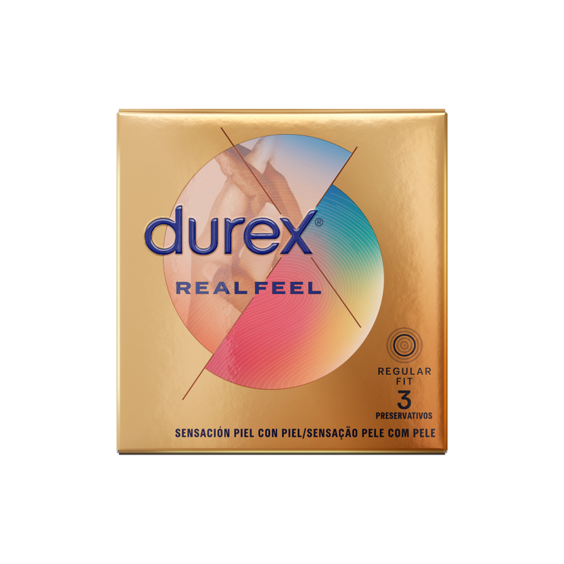 DUREX - PRESERVATIVI REAL FEEL 3 UNITÀ – Senza latex – foto 2