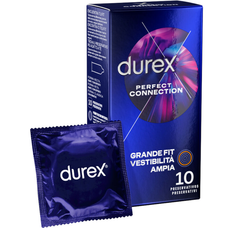DUREX - CONNESSIONE PERFETTA SILICONE EXTRA LUBRIFICAZIONE 10 UNITÀ – Extra forte
