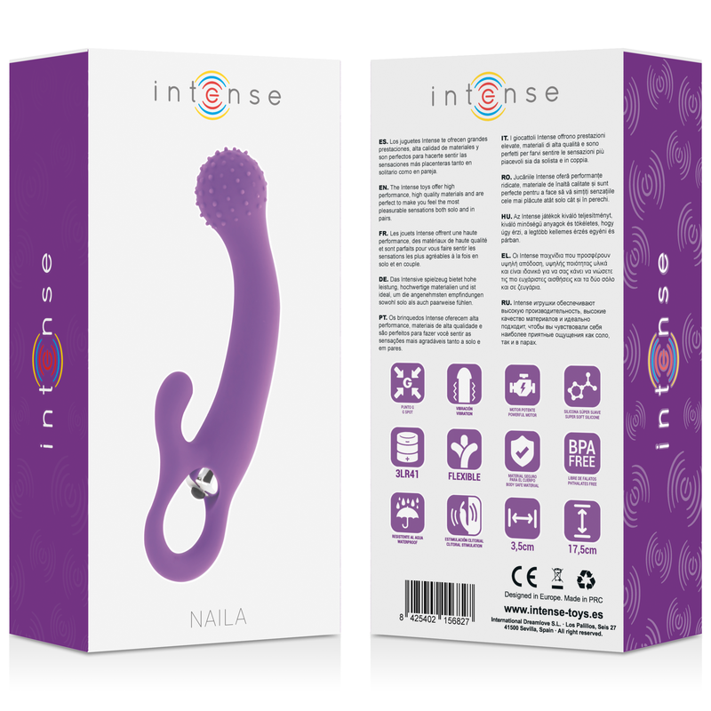 INTENSE - NAILA VIBRANTE IN SILICONE LILLA – Vibratori di coniglio – foto 6