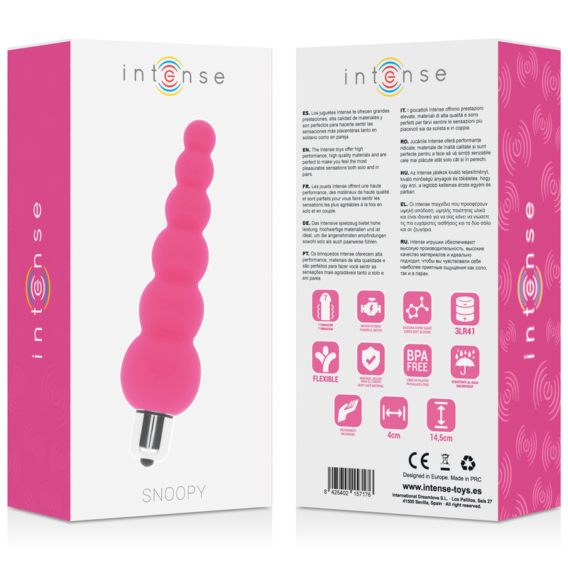 INTENSE - SNOOPY 7 VELOCIT IN SILICONE ROSA INTENSE – Vibratori anali – foto 4