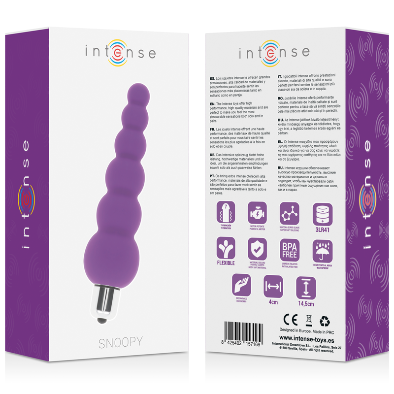 INTENSE - SNOOPY 7 VELOCIT IN SILICONE LILLA – Vibratori anali – foto 4