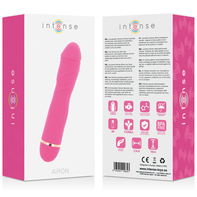 INTENSE - AIRON 20 VELOCIT SILICONE ROSA – Classici vibratori anali o vaginali – foto 6