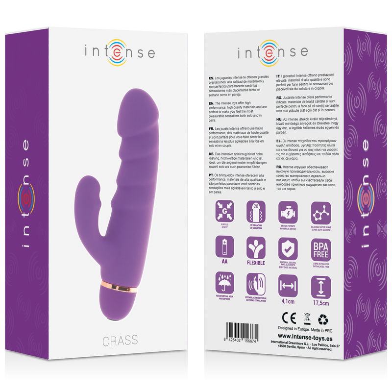 INTENSE - CRASS 20 VELOCIT SILICONE LILLA – Vibratori di coniglio – foto 6