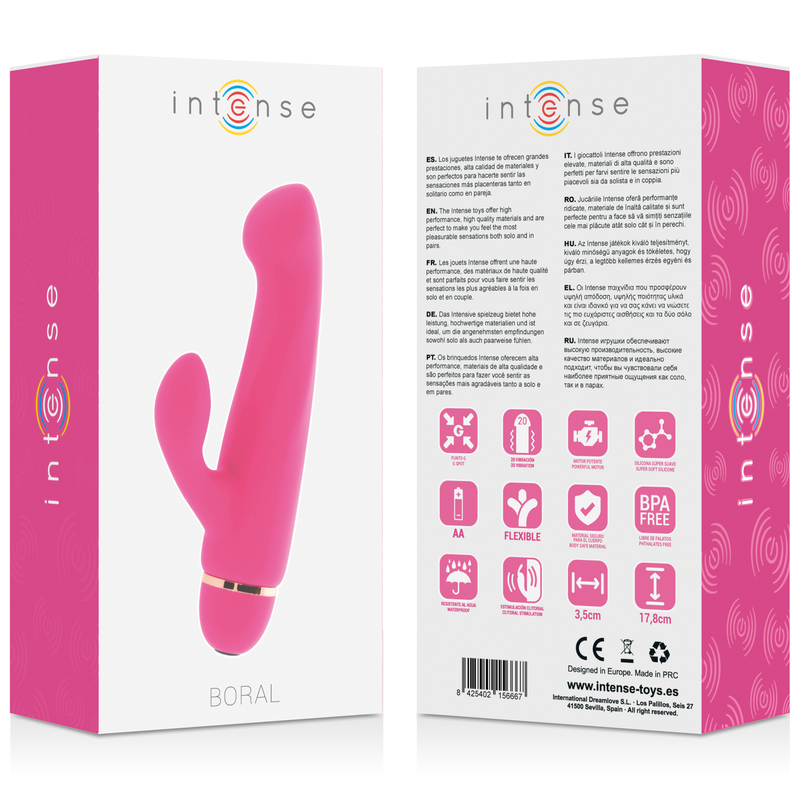 INTENSE - BORAL 20 VELOCIT SILICONE ROSA – Vibratori di coniglio – foto 5